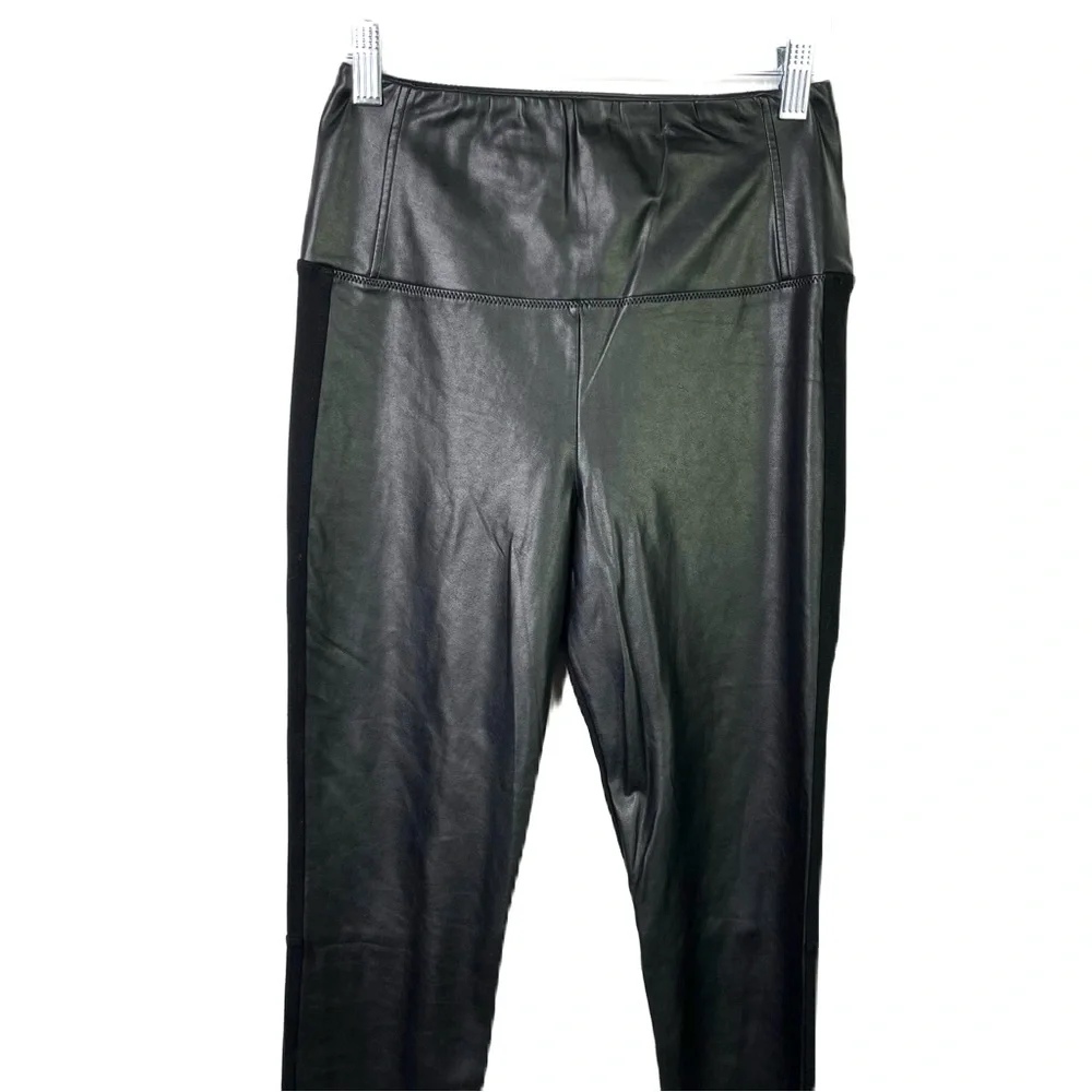 Aritzia Wilfred Free Daria Pant High Waisted Vegan Leather Leggings Black Size M - Picture 13 of 14